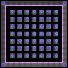 7 x 7 grid, 2" sashing, border