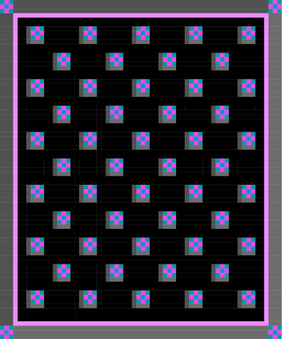 11 x 9 on diagonals with border